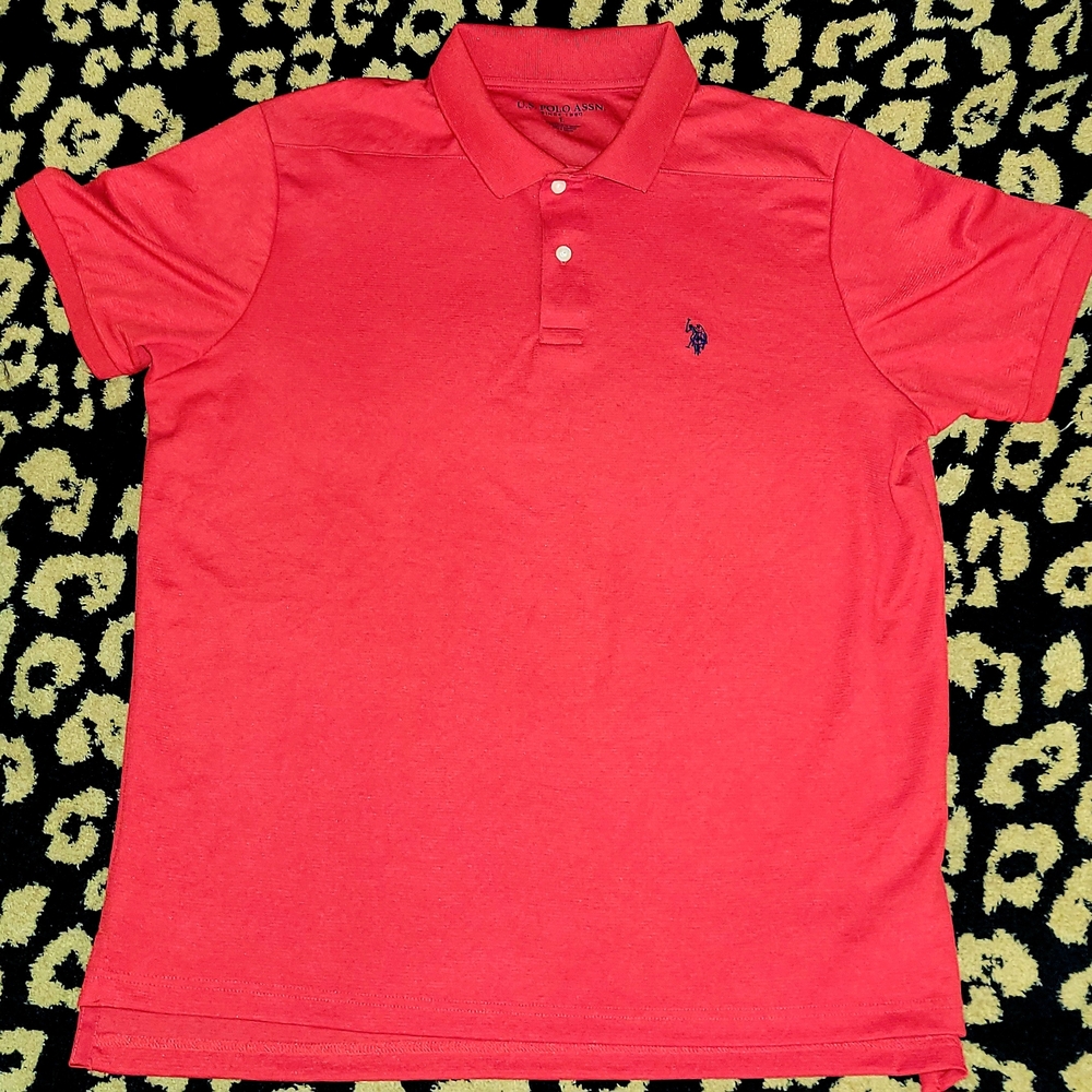 Men's U.S Polo Assn. Red Polo Golf Shirt